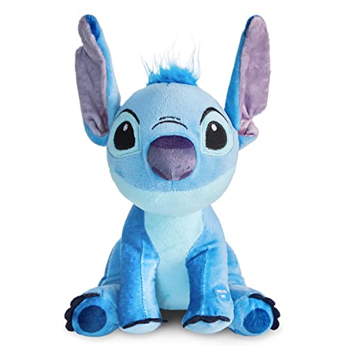 Disney Peluche Neonato Dumbo Stitch Pupazzo Parlante Giocattoli Bambino 1 Anno + (Blu Stitch)