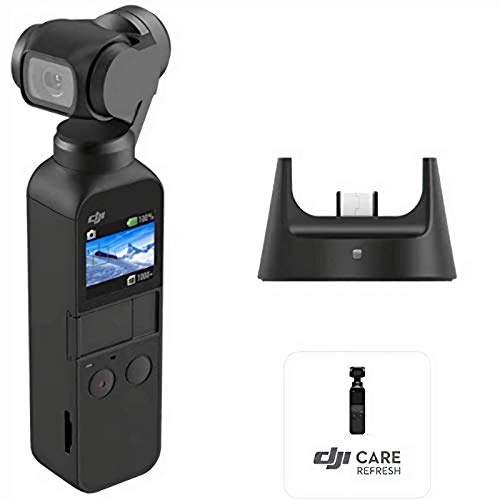 DJI Osmo Pocket Prime Combo - Fotocamera Stabilizzata a Tre Assi con Kit Accessori e Care Refresh, Camera Integrata 12 MP 1 2.3  CMOS, Video in 4K, Collegabile a Smartphone, Android, iPhone - Black