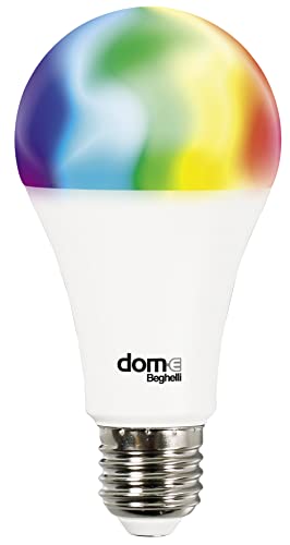 Dom-e Beghelli Lampadina LED Alexa Smart GOCCIA E27 15W RGB-CCT WiFi, Lampada Compatible con App, Lampadine Accessori Domotica di Facile Installazione, Regolazione di Colori a Luce Calda e Luce Fredda