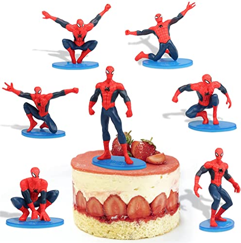 DOMINNE 7 Pezzi Cake Topper Set di Mini Figurine Ornamenti Cake Topper Decorazione Festa di Compleanno Cake Topper Decorazione