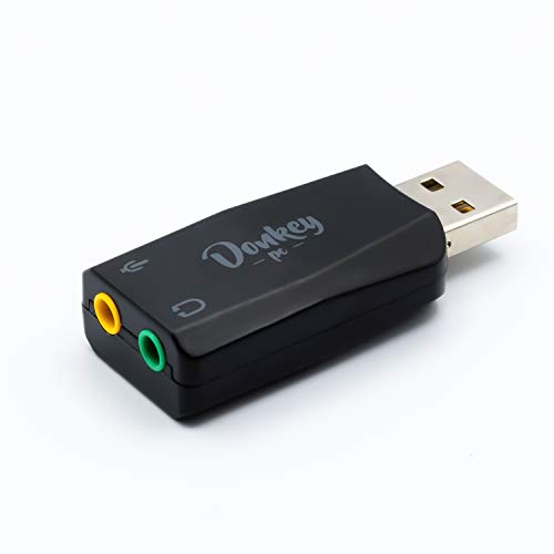 Donkey pc Scheda audio USB 5.1 adattatore USB a jack 3,5 mm scheda audio esterna e adattatore cuffie e microfono a USB per PC.