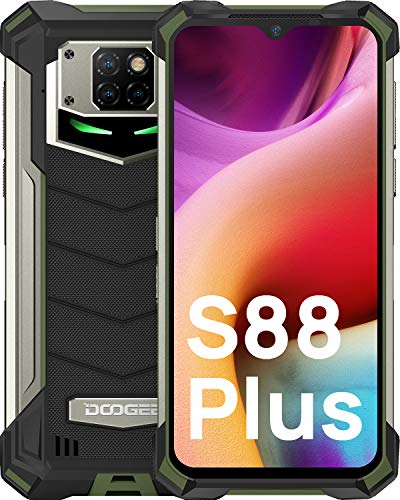 DOOGEE S88 Plus Smartphone robusto da 10000mAh Batteria, Smartphone 4G Dual SIM 8GB + 128GB, Fotocamera 48MP + 16MP, Helio P70 6.3 FHD Cellulare Android 10, IP68   IP69K, NFC Wireless Charge