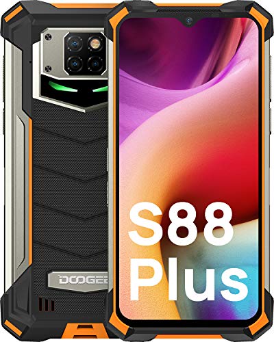 DOOGEE S88 Plus Smartphone robusto da 10000mAh Batteria, Smartphone 4G Dual SIM 8GB + 128GB, Fotocamera 48MP + 16MP, Helio P70 6.3 FHD Cellulare Android 10.0, IP68   IP69K, NFC Wireless Charge
