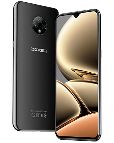 DOOGEE X95 4G Smartphone Economici[2022], 4350mAh Batteria Cellulari, Quad-Core 256GB Espandibili 6,52 HD+Schermo Cellulare, 3GB+16GB, 13MP+5MP, Android 10 Dual SIM Telefoni, Sblocco Facciale,GPS,Nero