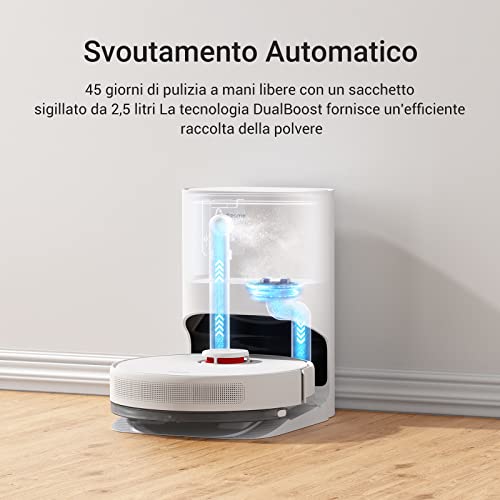 Dreame D10Plus Robot Aspirapolvere Lavapavimenti con Svoutamento Au...