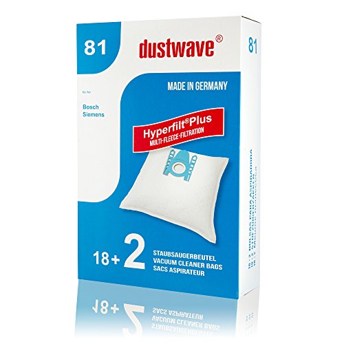 dustwave, 20 sacchetti per aspirapolvere compatibili con Bosch BSG62223, logo Pro Parquet, sacchetti per aspirapolvere di marca, prodotti in Germania, con microfiltro incluso