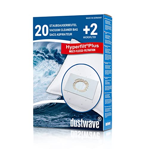 dustwave - 20 sacchetti per aspirapolvere Hoover H60 Sensory, Telios, Amigo, Arianne – Serie sacchetti filtro di marca – Made in Germany