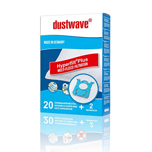 dustwave - 20 sacchetti per aspirapolvere per Philips - FC 8783 Performer Silent - sacchetti per aspirapolvere di marca Dustwave Made in Germany + 2 microfiltri (Confezione Mega Pack)