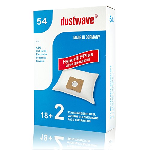 dustwave - 20 sacchetti per aspirapolvere Severin BC 7045 S Power Snowwhite   sacchetti per aspirapolvere di marca   Made in Germany + microfiltro incluso