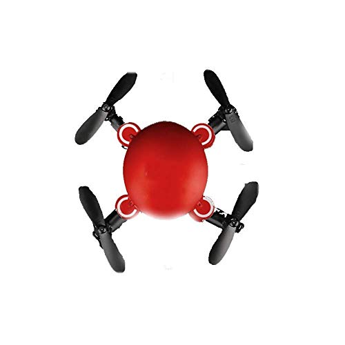 DZHTF I Mini droni RC Pieghevoli con telecamere Sono per Principianti per Bambini Regalo Quadcopter Tascabile Portatile con Una Chiave decollo atterraggio, Facile da pilotare per Principianti Ross