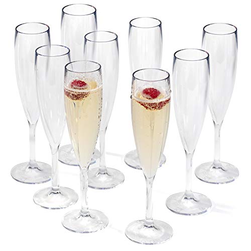 Elegante calice da champagne riutilizzabile in plastica, bicchiere ...