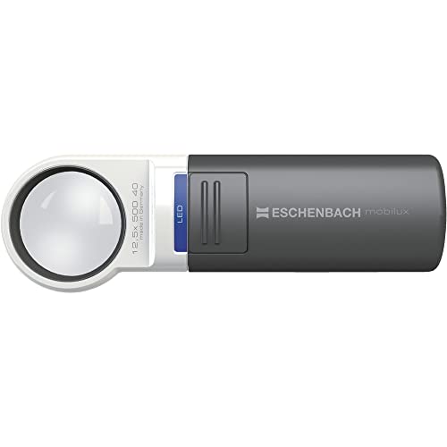 Eschenbach Lente d ingrandimento con illuminazione a LED mobile uxLED, ingrandimento 12,5x, dimensioni lenti: (Ø) 35 mm