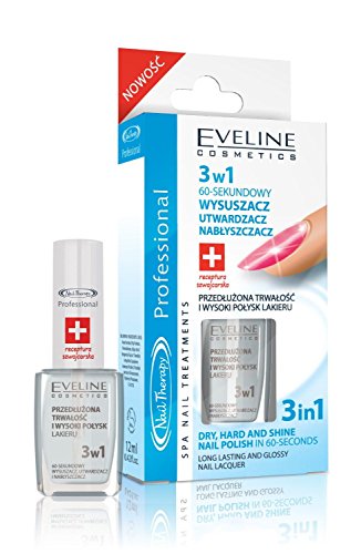 Eveline Cosmetics 3 in 1 - Smalto per unghie dure e lucide, da 12 ml