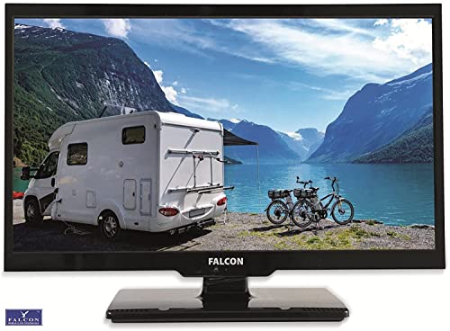Falcon S4 Serie 22 pollici Full HD LED TV con lettore DVD   12 V e 24 V   Bluetooth Triple Tuner DVB-S2, DVB-T2, DVB-C CI+ slot per auto da 12 V   cavo incluso, perfetto per il campeggio