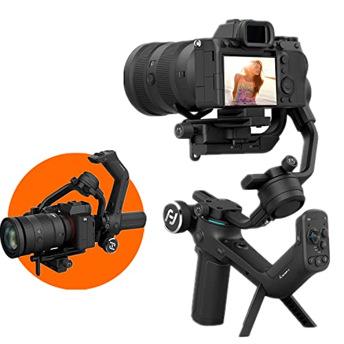 FeiyuTech SCORP-C stabilizzatore per fotocamera Gimbal per DSLR e fotocamera mirrorless,Gimbal palmare per fotocamera a 3 assi,Carico utile di 5,5 libbre,Per Sony A6300 per Canon 80D per Nikon D7500