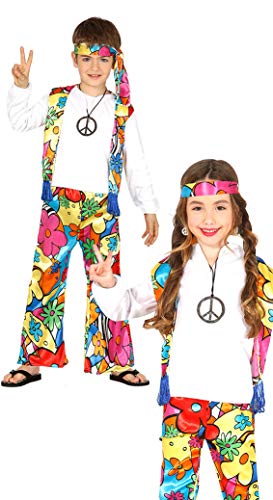 Fiestas Guirca Costume da Hippie per Bambini età 5-6 Anni