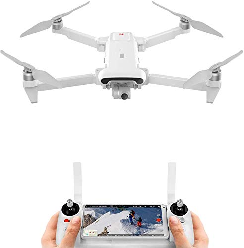 FIMI X8 SE 2020 Kit drone pieghevole Desgin 8 km Gamma 4K Fotocamera UHD 100 Mbp Video HDR 35 minuti Tempo di volo FlyCam Quadricottero UAV Tracciamento GPS Telecomando intelligente (Bianca-1Batteria)