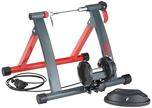 FITFIU Fitness ROB-10 - Rullo per bicicletta pieghevole per l allenamento indoor, con 6 livelli di resistenza e supporto per le ruote, preparatore di biciclette compatibile con ruote da 26   a 29  