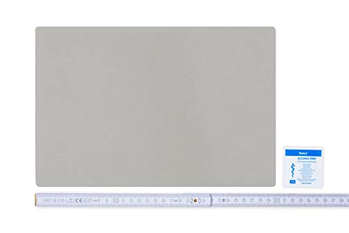 Flickly Cerotti di riparazione per teloni | disponibile in diversi colori | 30 cm x 20 cm | Autoadesivi (grigio chiaro RAL 7038)