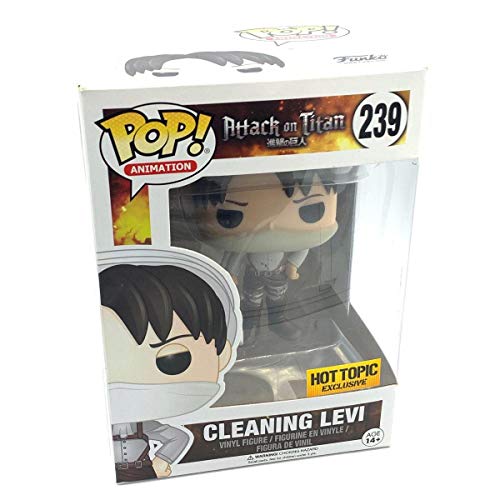 Funko Attack On Titan-Pop Vinyl Figure 239 Cleaning Levi-Limited Edition, 9 cm, 14291