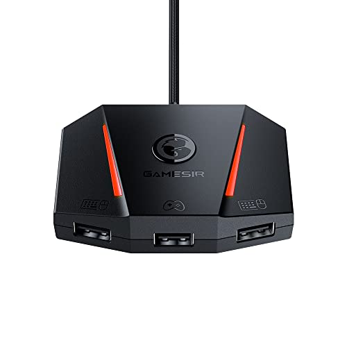 GameSir VX2 AimBox Adattatore per Tastiera e Mouse, Convertitore di Connessione Cablata con Jack da Studio da 3,5 mm, Compatibile con Switch, Xbox Series X, Xbox One, PS4, PS5