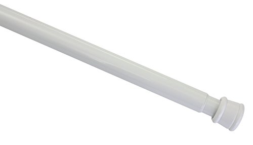 Gardinia 3550 - Asta estensibile 80-130 cm, diametro 23 26 mm, in metallo, versatile, non necessita di viti o trapano, colore: Bianco