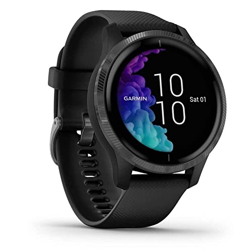 Garmin Venu - Smartwatch GPS, AMOLED, Music, Garmin Pay, Wi-Fi, iOS Android, 43 mm, lunghezza da 125 fino a 190 mm, Nero (Black Slate)