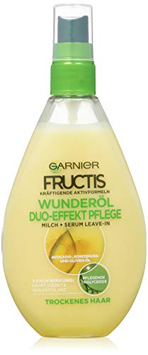 Garnier Fructis Duo effetto di cura Oil Repair trattamento dei capelli, Intensiv haaroel zum Spray Senza Risciacquo (con preziosi Natura di oli – per capelli secchi, danneggiati) 1er Pack – 150 ML)