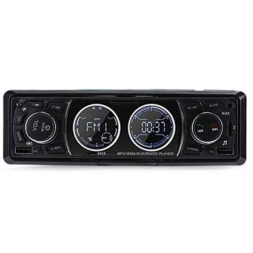 Garsent 1 autoradio Bluetooth con USB * 2   AUX TF, Radio FM Lettore multimediale MP3, Schermo LCD autoradio Stereo Universale Singolo DIN