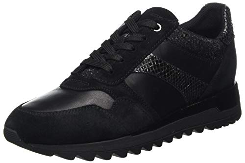 Geox D Tabelya A, Sneaker Donna, Black101, 37 EU