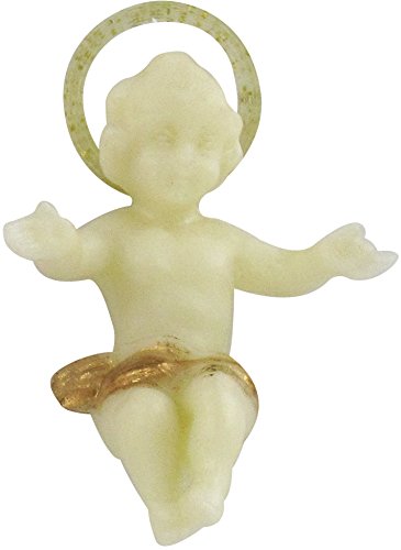 Gesù Bambino in plastica fosforescente - 4 cm (confezione da 50 pezzi)