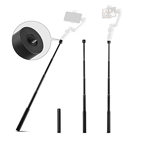 Gimbal Extension Pole, ZHIYUN 29  Extension Rod for Gimbal Stabilizer, Adjustable Selfie Stick with 1 4  Thread Compatible with DJI Om 4 Zhiyun Smooth Q3 4 GoPro Vlog Pocket Go 2 Evo Action Camera