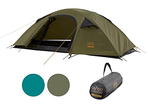 Grand Canyon Apex 1 - Tenda a Cupola per 1-2 Persone | Ultraleggera, Impermeabile, Dimensioni del Pacchetto Piccolo | Tenda per Il Trekking, Campeggio, all aperto | Capulet Olive (Verde)