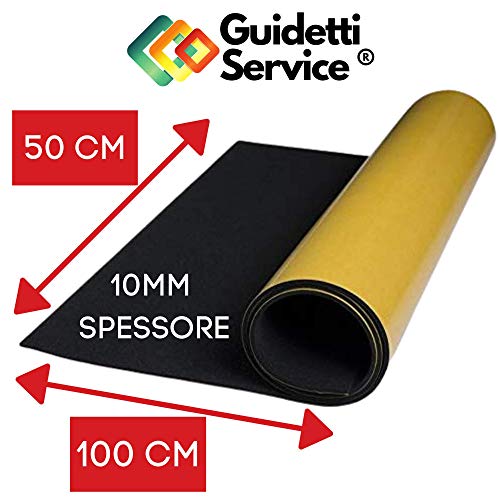 Guidetti Service - 50 X 100 CM SPESSORE 10 MM | Foglio di neopren...