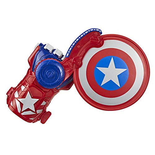 Hasbro Avengers - Scudo di Capitan America Power Moves, Role Play con tecnologia Nerf lancia Dardi