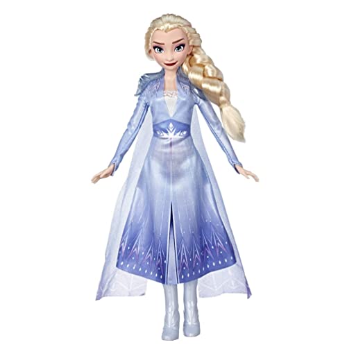 Hasbro Disney Frozen - Elsa Fashion Bambola con Capelli Lunghi e Abito Blu, Ispirata al Film Frozen 2, Multicolore, E6709ES0