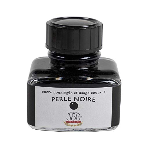 Herbin 13009T - Inchiostro per penna stilografica e roller, 30 ml, Nero (Perla)
