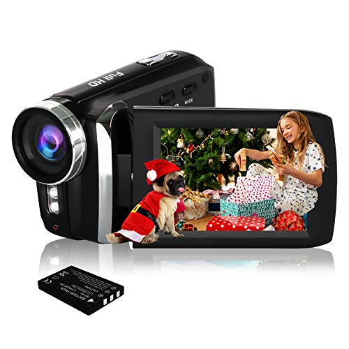 HG8250 Videocamera digitale video FHD 1080P 24MP 270 gradi girevole videocamera per Bambini Adolescenti Studenti Principianti Anziani Regalo