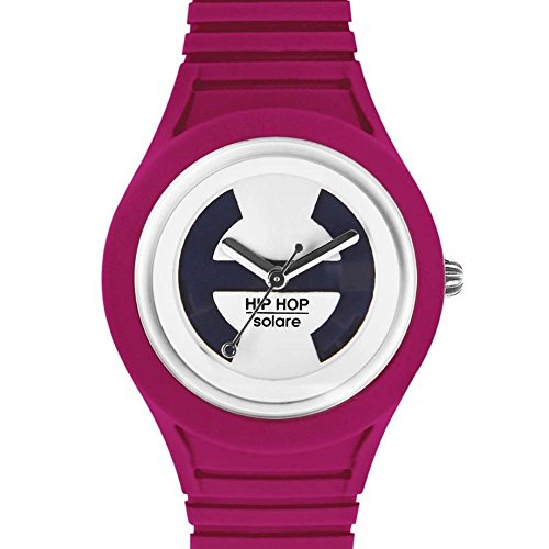 Hip Hop Watches - Orologio da Donna - Collezione Solare - Cinturino in Silicone - Impermeabile 5 ATM - Cassa 34mm