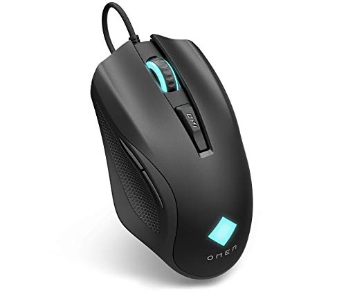 HP - Gaming OMEN Vector Mouse, 6 Tasti Programmabili, DPI 100 a 16.000, Sensore Precisione OMEN Radar 3, LED Personalizzabili, Rotella Scorrimento, Cavo USB Cablato, Regolazione Peso fino 25 g, Nero