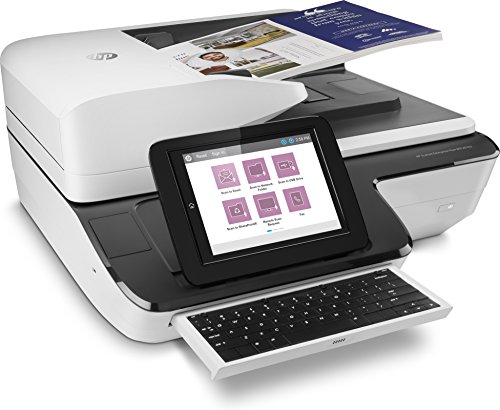 HP ScanJet Enterprise Flow N9120 fn2 - Scanner per documenti a superficie piana con schermo tattile da 8 , 120 ppm 240 ipm, 200 fogli da 75 g m², Ethernet 10 100 1000, USB, bianco