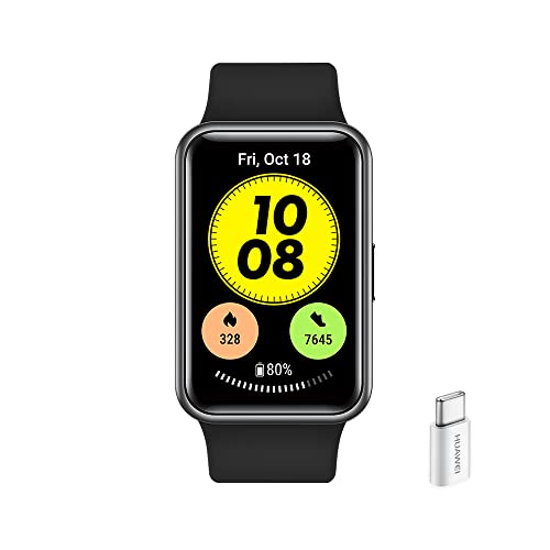HUAWEI Watch Fit Smartwatch con Adattatore AP52, Display Amoled da 1.64 , 97 Modalità di Allenamento, Monitoraggio della Frequenza Cardiaca 24 7, Graphite Black