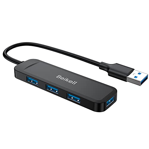 Hub USB,Beikell 4 Porte Hub USB 3.0 Ultra Sottile Alta Velocitàper per Macbook,Mac Pro Mini,iMac,Surface Pro,XPS,Unità flash USB,PC Notebook,Laptop,HDD Mobile,ecc