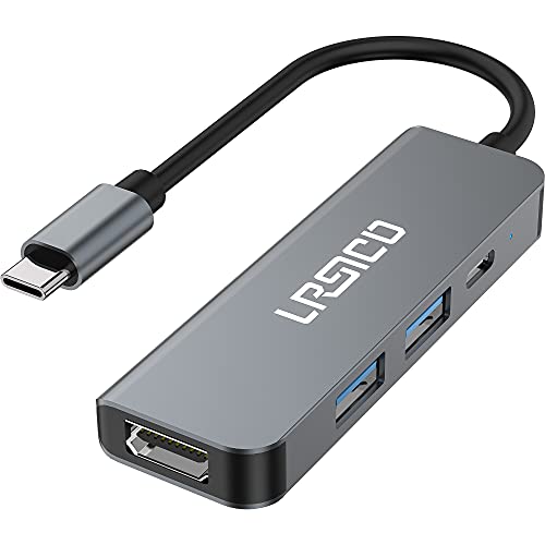Hub USB C, 4 in 1 adattatore USB C HDMI, adattatore portatile multiporta con 4K HDMI, 87W PD, USB3.0, 2.0, adattatore hub tipo C per MacBook Pro, ChromeBook, XPS e laptop USB C