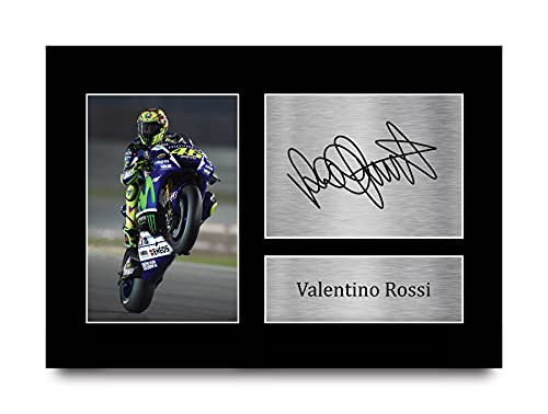 HWC Trading Valentino Rossi A4 Senza Cornice Firmato Regalo Visuali...