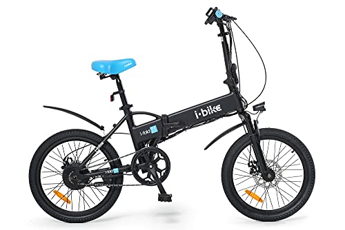 i-Bike i- Fold 21 ITA99, Bicicletta elettrica Ripiegabile Unisex Adulto, Nero, Unica