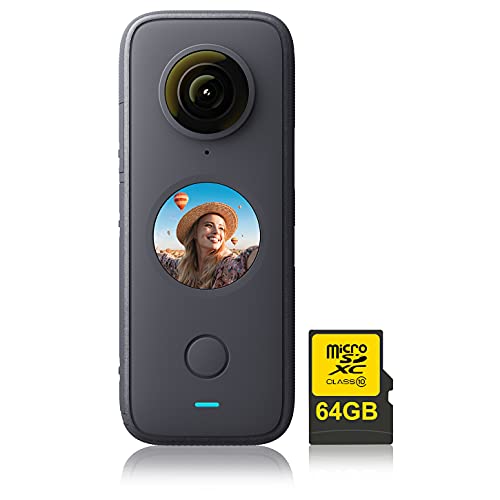 Insta360 ONE X2 360 Gradi Action Camera con 64GB Scheda di Memoria
