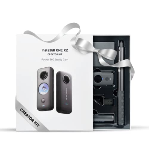 Insta360 ONEX2 Creator Kit - Fotocamera da 5,7K a 360 gradi con sta...
