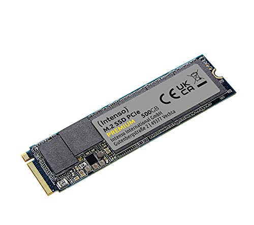 Intenso 3835450 500 GB M.2 SSD PCIe Premium, fino a 2100 MB s, (PCI Express Gen.3x4 NVMe 1.3, Solid State Drive)