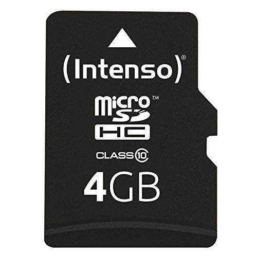 Intenso Scheda di memoria microSDHC da 4 GB, Classe 10 (con Adattatore SD)